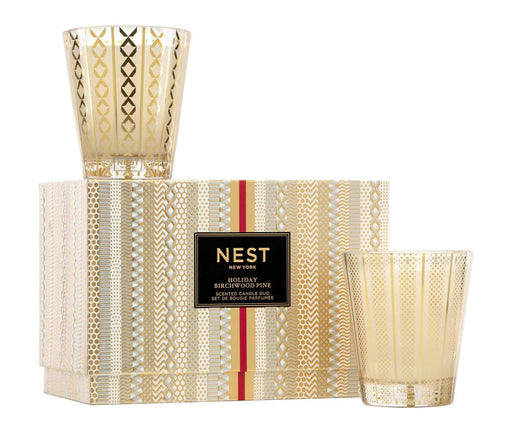 Nest Holiday & Birchwood Pine Candle Duo