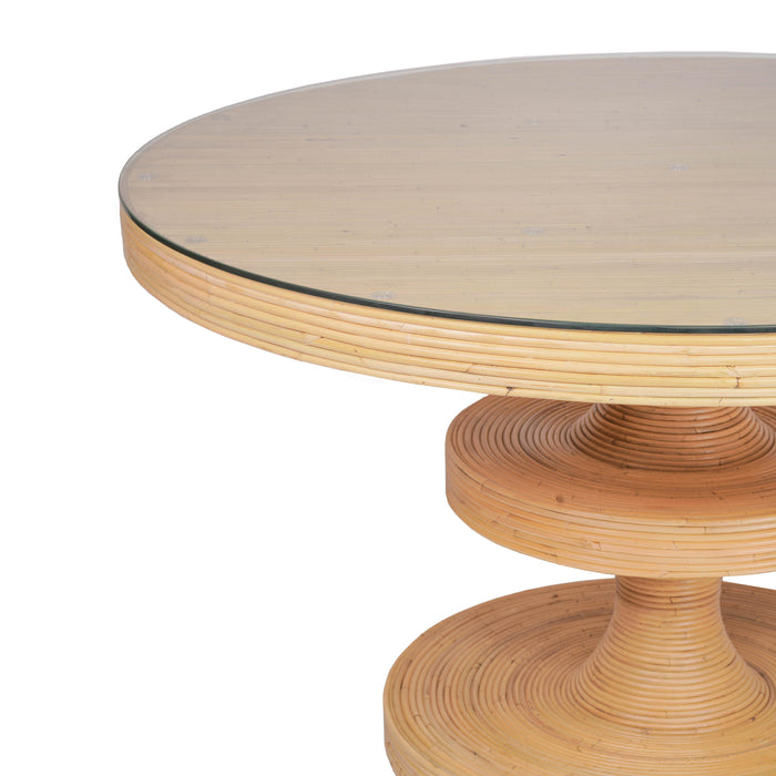 TOV Furniture Apollonia Natural Rattan Round Dining Table