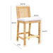 TOV Furniture Amara Rattan Counter Stool