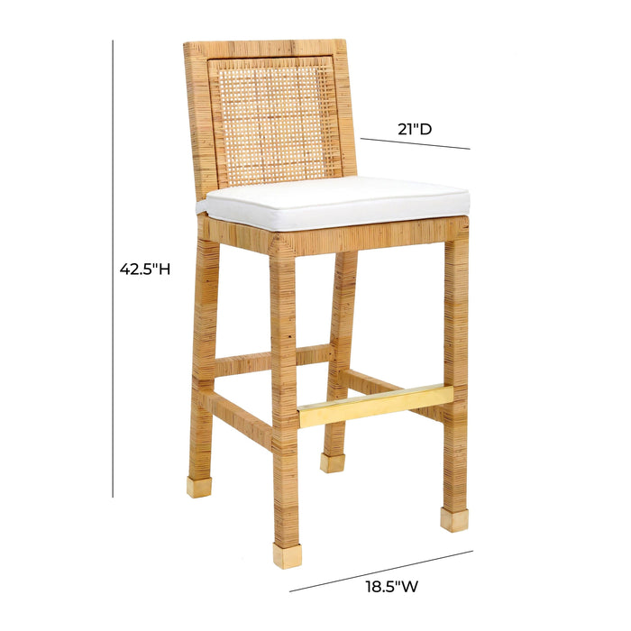 TOV Furniture Amara Rattan Bar Stool