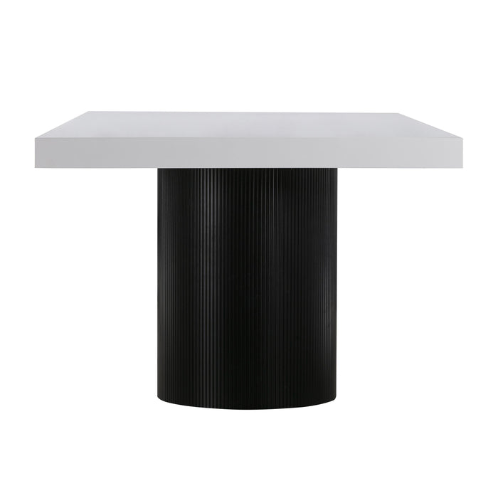 TOV Furniture Nova White Lacquer Dining Table