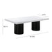 TOV Furniture Nova White Lacquer Dining Table