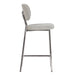 TOV Furniture Ariana Grey Counter Stool - Silver Legs Set of 2