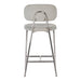 TOV Furniture Ariana Grey Counter Stool - Silver Legs Set of 2