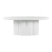 TOV Furniture Elika Faux Plaster Oval Dining Table