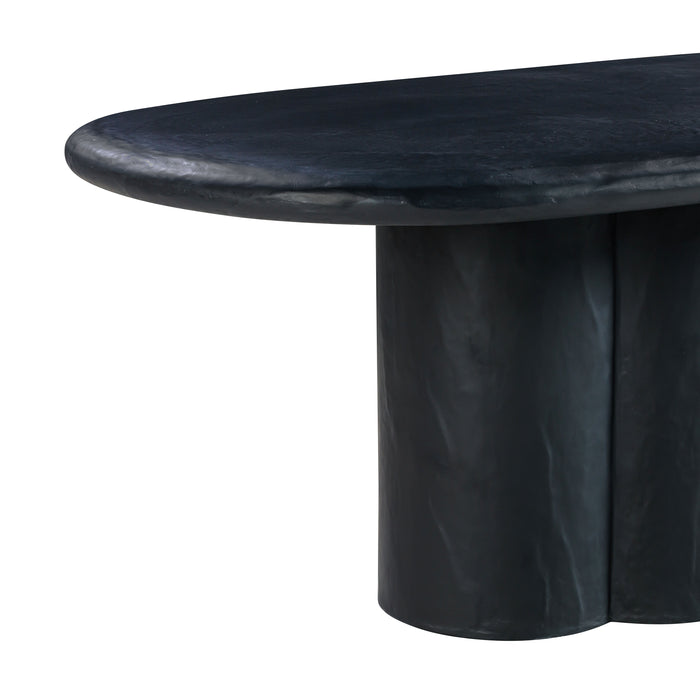 TOV Furniture Elika Faux Plaster Oval Dining Table