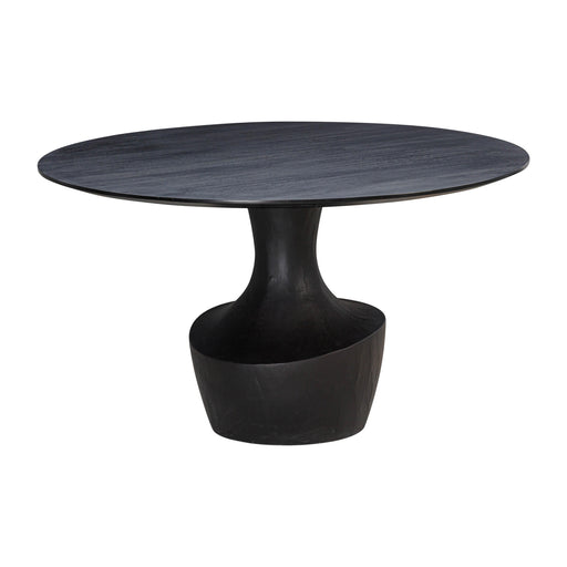 TOV Furniture Gevra Black Acacia & Faux Plaster Dining Table