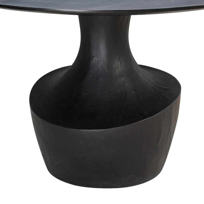 TOV Furniture Gevra Black Acacia & Faux Plaster Dining Table