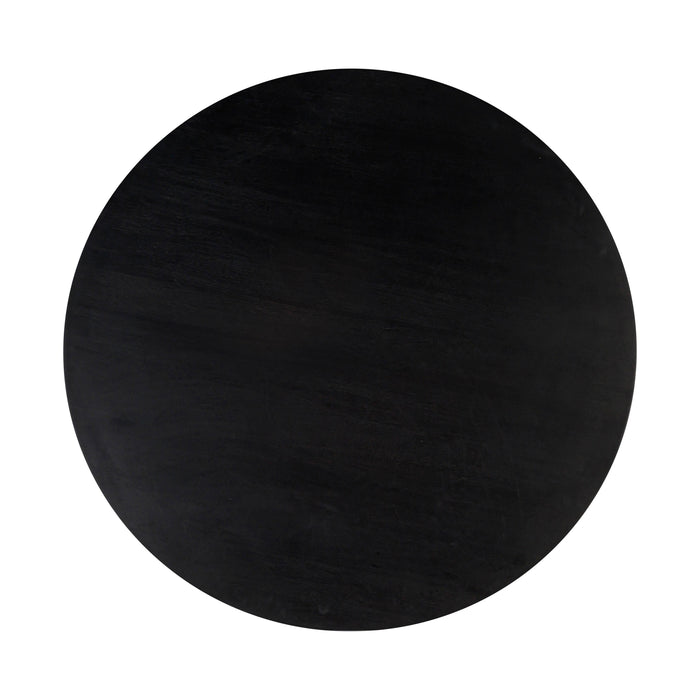 TOV Furniture Gevra Black Acacia & Faux Plaster Dining Table