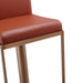 TOV Furniture Sentinel Saddle Brown and Rose Gold Adjustable Stool