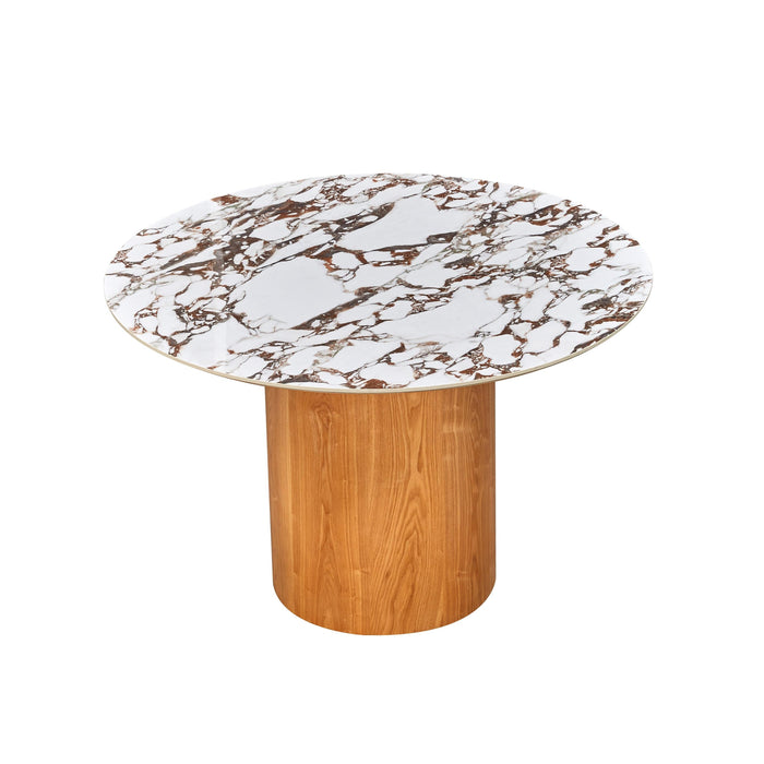 TOV Furniture Tamara Marble Ceramic Round Dinette Table