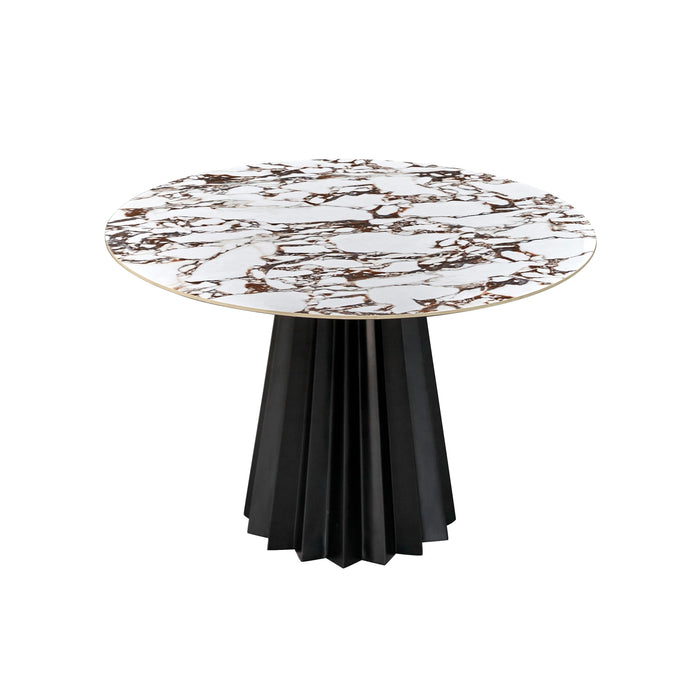 TOV Furniture Jimena Marble Ceramic 47" Round Dining Table