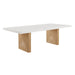 TOV Furniture Madeline White Gloss and Natural Ash Dining Table