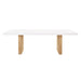 TOV Furniture Madeline White Gloss and Natural Ash Dining Table