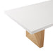 TOV Furniture Madeline White Gloss and Natural Ash Dining Table