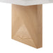 TOV Furniture Madeline White Gloss and Natural Ash Dining Table