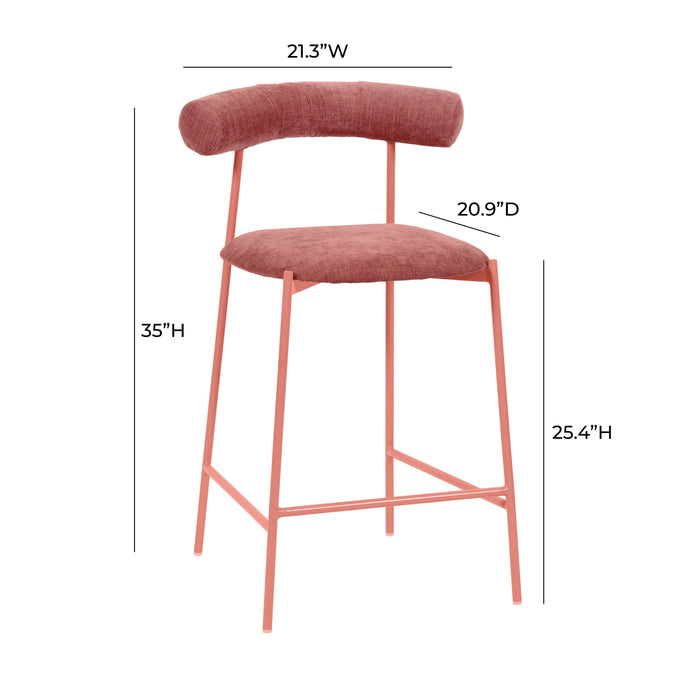 TOV Furniture Liliana Velvet Counter Stool