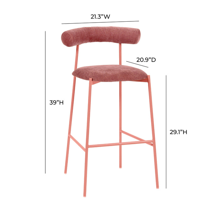 TOV Furniture Liliana Velvet Bar Stool