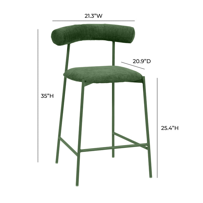 TOV Furniture Liliana Velvet Counter Stool