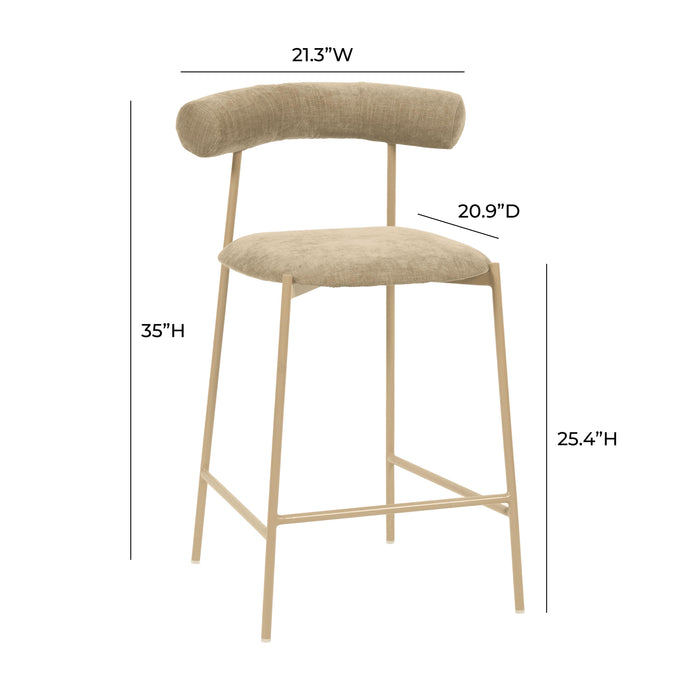 TOV Furniture Liliana Velvet Counter Stool