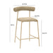 TOV Furniture Liliana Velvet Counter Stool