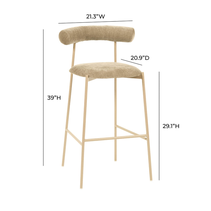 TOV Furniture Liliana Velvet Bar Stool