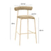 TOV Furniture Liliana Velvet Bar Stool