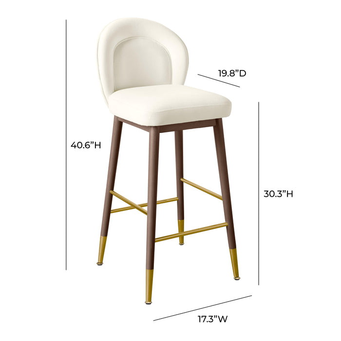 TOV Furniture Hailey Velvet Barstool