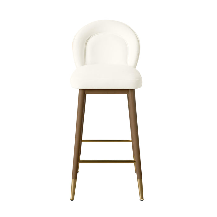 TOV Furniture Hailey Velvet Counter Stool