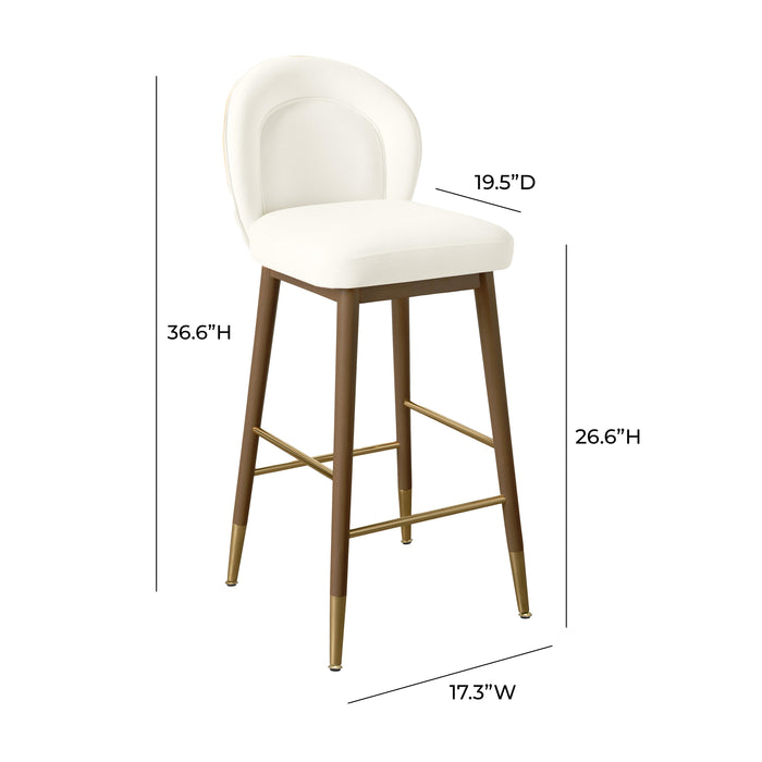 TOV Furniture Hailey Velvet Counter Stool