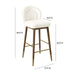 TOV Furniture Hailey Velvet Counter Stool