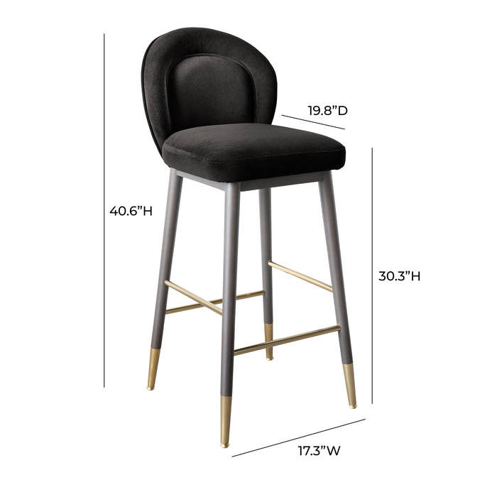 TOV Furniture Hailey Velvet Barstool