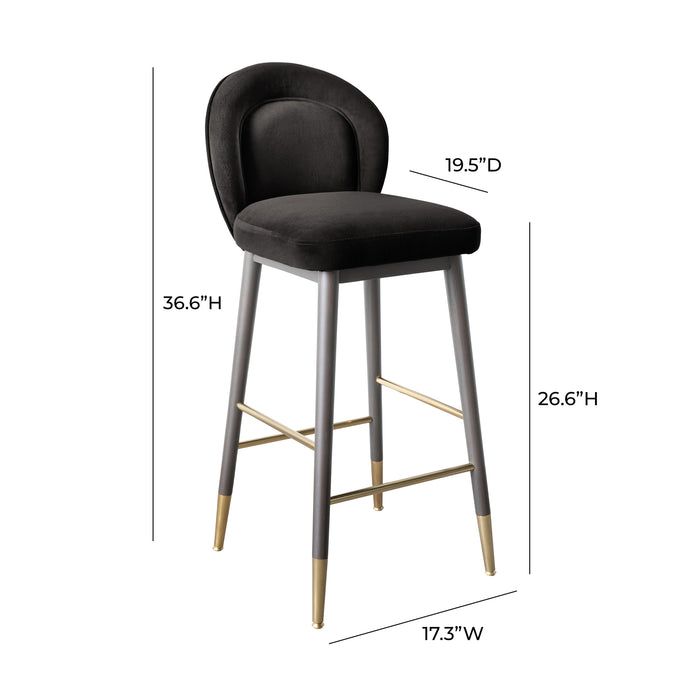 TOV Furniture Hailey Velvet Counter Stool