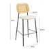 TOV Furniture Anais Natural Rattan Counter Stool - Set of 2