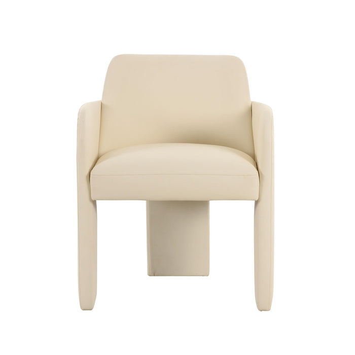 TOV Furniture Leo Cream Vegan Leather Dining Chair