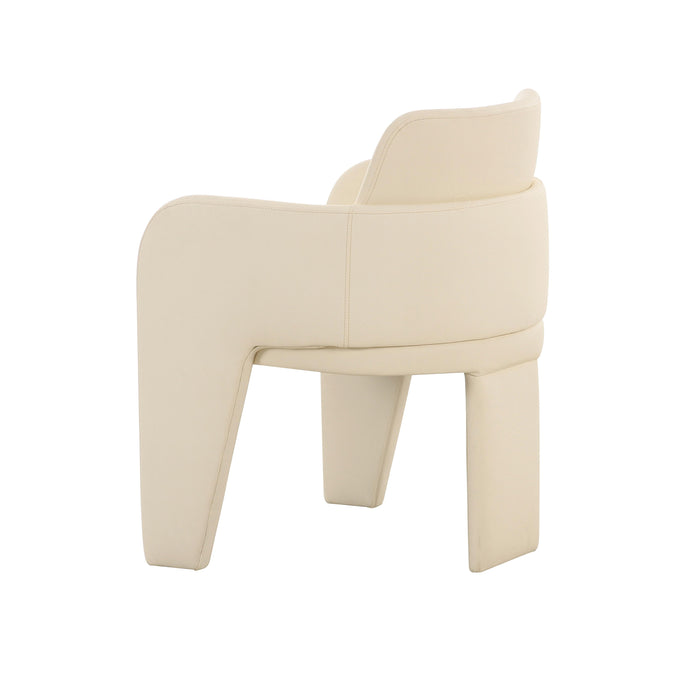 TOV Furniture Leo Cream Vegan Leather Dining Chair