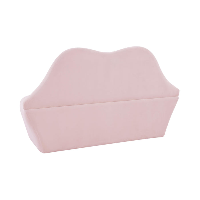 TOV Furniture Lips Blush Velvet Settee