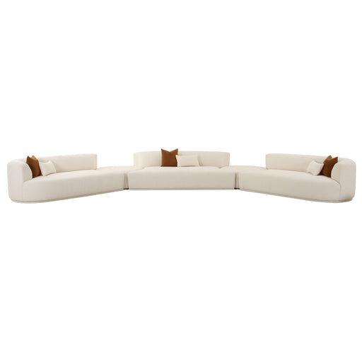 TOV Furniture Fickle Cream Boucle 5-Piece Modular Sectional