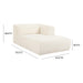 TOV Furniture Tarra Fluffy Oversized Cream Corduroy Modular Chaise