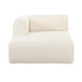 TOV Furniture Tarra Fluffy Oversized Cream Corduroy Modular Chaise