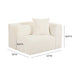 TOV Furniture Tarra Fluffy Oversized Cream Corduroy Modular Corner Chair