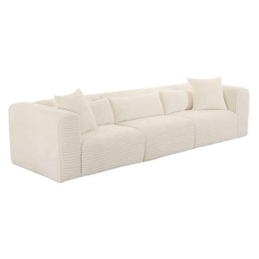 TOV Furniture Tarra Fluffy Oversized Cream Corduroy Modular Sofa