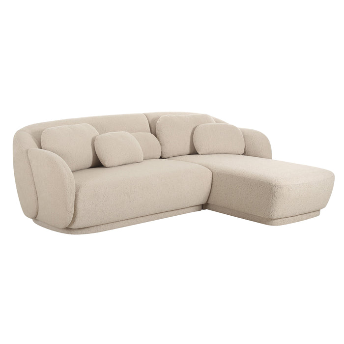 TOV Furniture Misty Cream Boucle Sectional