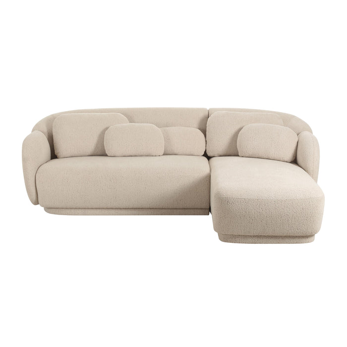 TOV Furniture Misty Cream Boucle Sectional