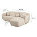 TOV Furniture Misty Cream Boucle Sectional