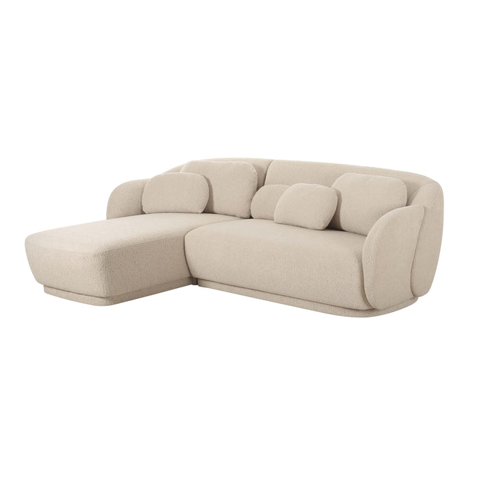 TOV Furniture Misty Cream Boucle Sectional