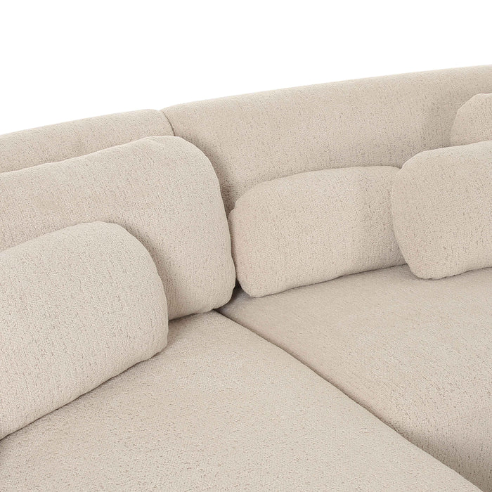 TOV Furniture Misty Cream Boucle Sectional