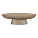 TOV Furniture Eclipse Textured Faux Travertine Indoor / Outdoor Coffee Table