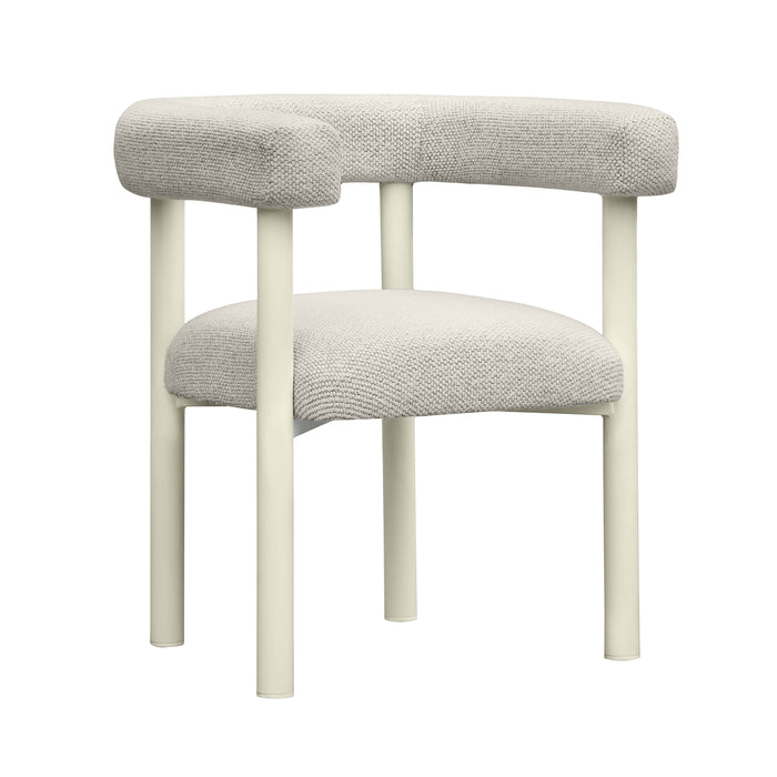 TOV Furniture Jackie Cream Outdoor Textured Dining Chair