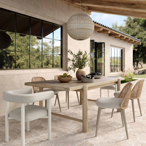 TOV Furniture Jackie Cream Outdoor Textured Dining Chair